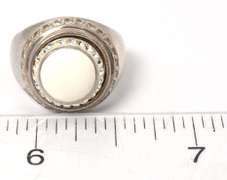 Sterling Silver CZ Cocktail Ring With Round White Stone