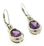 Sterling Silver Amethyst Drop Earrings