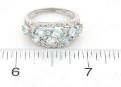 Captivating Aquamarine & Diamond Ring in Sterling Silver