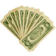 10 Various Red Seal $2 US Notes