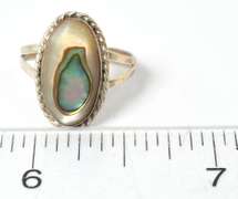 Sterling Silver Mother Of Pearl Ring