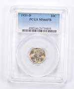 MS66 FB 1931-D Mercury Dime - Graded PCGS