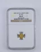 MS65 1859 Octag Liberty Gold Half Dollar - BG-902 - Graded NGC
