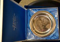 1971 Norman Rockwell Sterling Silver Christmas Plate