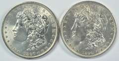 Super Choice BU 1884 & 1884-O Morgan Silver Dollars
