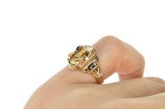 10K Yellow Gold 1956 Beloit High School Ornate Class Ring