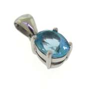 Sterling Silver Blue Topaz Ring, Earrings and Pendant