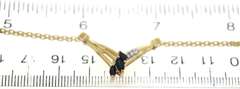 Stunning Yellow Gold Blue Sapphire and Diamond Necklace