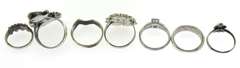 Group Lot of 7 Sterling Silver Rings