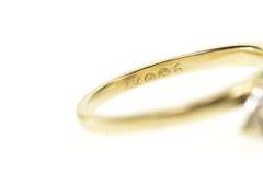 14K Yellow Gold 0.22 Ctw Diamond Cluster Enhancer Wedding Ring