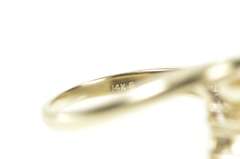 14K Yellow Gold 0.54 Ctw Fancy Brown Diamond Vine Bypass Ring