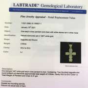 Unusual White Gold Diamond Cross Necklace