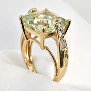 Pleasing Green Amethyst Ring