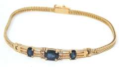 Charming Blue Sapphire & Diamond Accent Bracelet