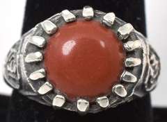 Sterling Silver  Cabochon Ring.