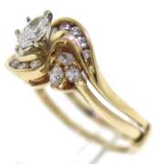 Wonderful Marquise Center & Marquise Cluster Ring