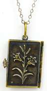 Early French Bible Picture Locket & Chain