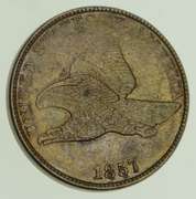 1857 Flying Eagle Cent - Near Uncirculated