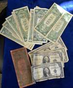 Estate Lot Of 1 Dollar Silver Certificates  17 Total