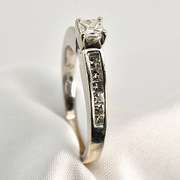Charming WG Princess Cut Diamond Ring