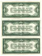 3 Crisp AU to CU 1928-A Series $1 Silver Certificates