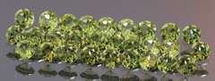Brilliant 5.06ct set of matched diamond cut Peridot
