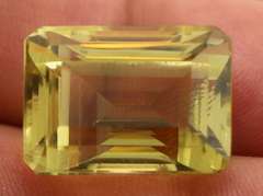 Double step cut 24.55ct lemon yellow Citrine