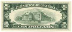 Choice CU 1953B Series $10 Blue Seal Silver Certificate