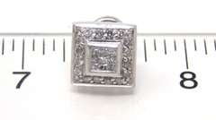 Pretty Invisible Set Diamond Halo Earrings