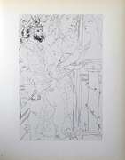 PABLO PICASSO, THREE COSTUMED FIGURES