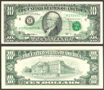 $10 1995 FRN Back to Face Offset Error Bold + Complete Dark + Dramatic AU