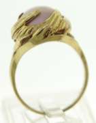 Beautiful Yellow Gold Pink Mabe Pearl Ring