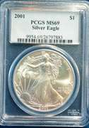 PCGS MS69 2001 Silver Eagle