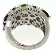 Sterling Silver Multi Color Gemstone Ring