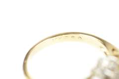 10K Yellow Gold Ornate Classic Diamond Cluster Statement Ring