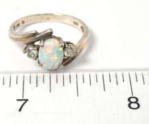 Sterling Silver & Opal Ring