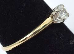 Petite 0.23CT Diamond Solitaire Ring in 14KT Yellow Gold