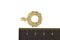 14K Yellow Gold 3D Pentagon Washington DC DOD Landmark Charm/Pendant