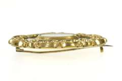 Gold Filled In Memory Woven Hair Victorian Mourning Pendant/Pin