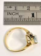 Pleasing Pear Shaped Blue Topaz Ring