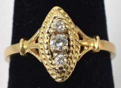 Gorgeous Antique Diamond Ring in 14KT Yellow Gold