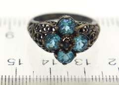 Sterling Silver Opal And Pink Saphires Ring