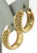 Amazing 14kt YG Triple Row Rope Hoop Earrings