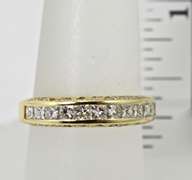Beautiful 14K Princess Cut & Round Diamond Band