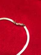 14K YELLOW GOLD LADIES HERRINGBONE AND DIAMOND CHAIN