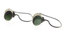 Sterling Silver Green Tourmaline Drop Earrings