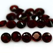 Rich round cut 8.86ct Garnet set