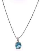 Sterling Silver Blue Topaz Necklace
