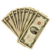 10 Various Red Seal $2 US Notes