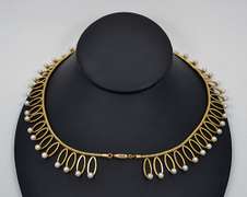 Vintage Unique Gold Plated Necklace by Krementz & Co